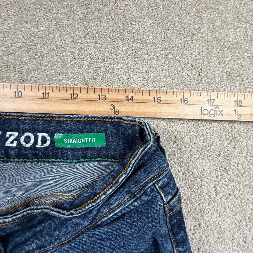 IZOD Straight Fit Mens Jeans Medium Wash Blue Denim 30x30